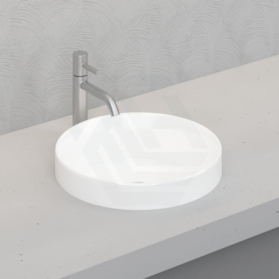360X360X115Mm Matt White Ceramic Drop In Basin Round Inset Wash Basins