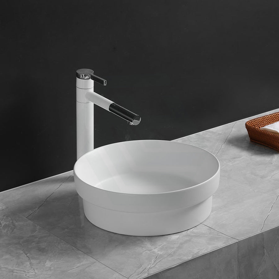 360X360X115Mm Matt White Ceramic Drop In Basin Round Inset Wash Basins