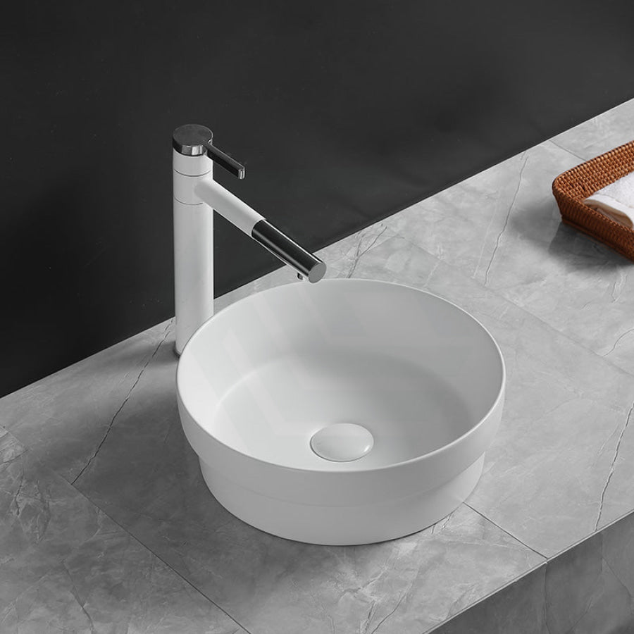 360X360X115Mm Matt White Ceramic Drop In Basin Round Inset Wash Basins