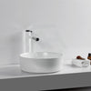 360X360X120Mm Above Counter Basin Matt White Diagonal Pattern Bathroom Round Ceramic Wash Basins