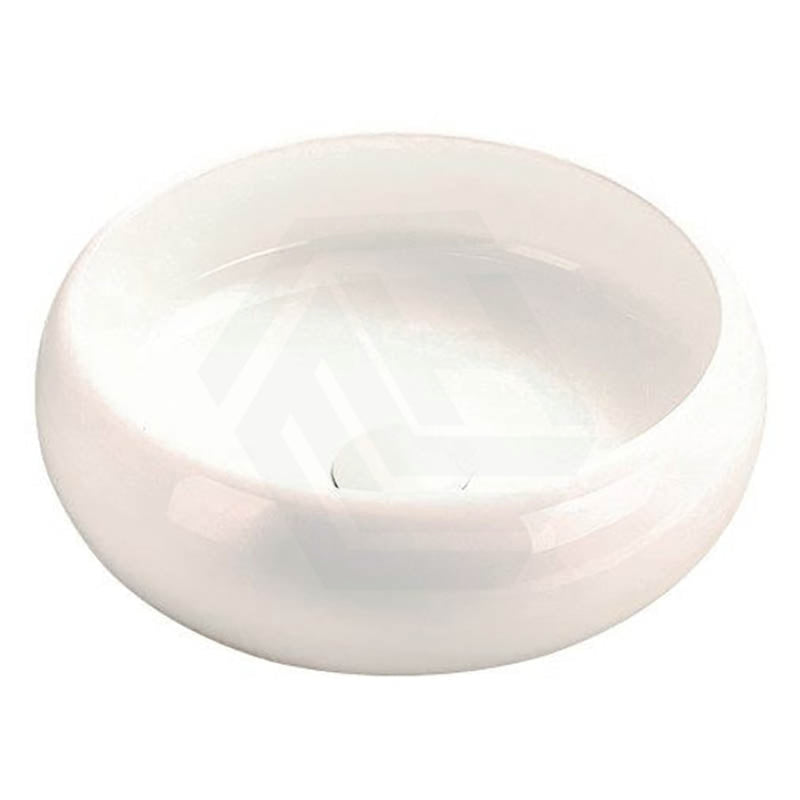 360X360X120Mm Round Above Counter Basin Gloss White Ceramic Wash Basins