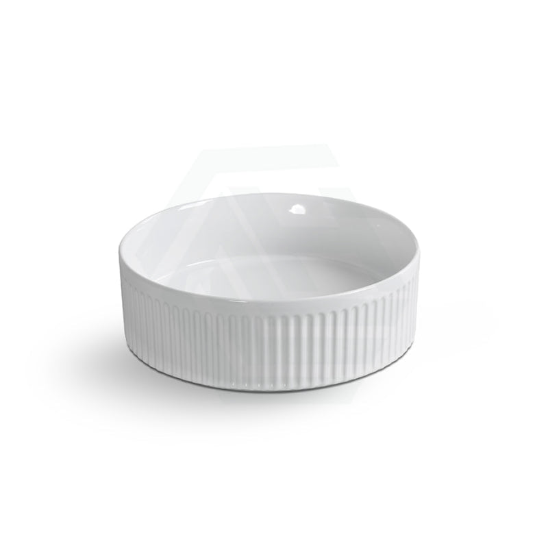 360x360x160mm Round Above Counter Ceramic Basin White