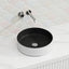 360X360X120Mm Round Matt Black & White Above Counter Ceramic Basin Other Colour Basins