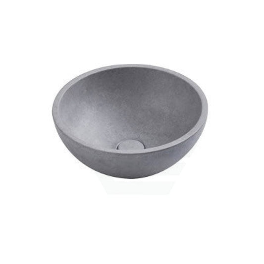 360X360X145Mm Round Above Counter Concrete Basin Grey Mist Pop Up Waste Included Basins