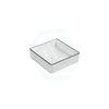 365X365X110Mm Aulic Dove Square Gloss White With Black Edge Above Counter Wash Basin Ceramic Basins