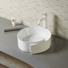 Above Counter Wash Basin Special Shape Ceramic Gloss White