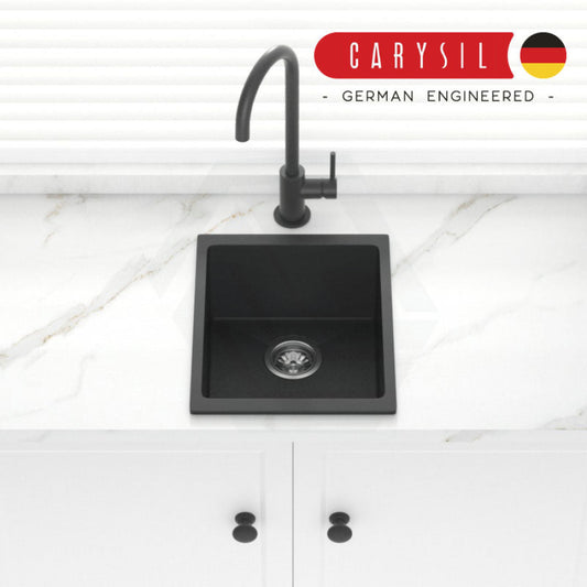Carysil Granite Kitchen Sink Single Bowl 370mm Black