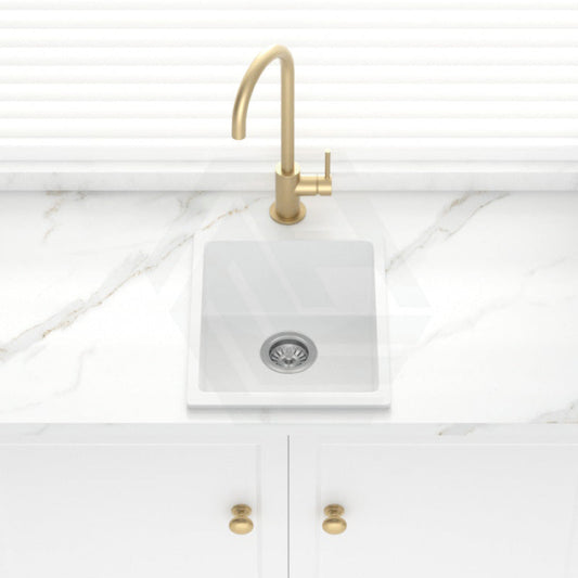 370X460X200Mm Carysil White Single Bowl Granite Kitchen/laundry Sink Top/under Mount Kitchen