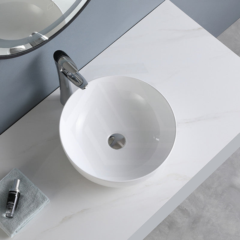 Above Counter Wash Basin Round Ceramic Gloss White