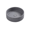 390X390X120Mm Round Above Counter Concrete Basin French Grey Pop Up Waste Included Basins
