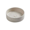 390X390X120Mm Round Above Counter Concrete Basin White Sandstone Pop Up Waste Included Basins