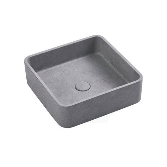 390X390X120Mm Square Above Counter Concrete Basin Pop Up Waste Included Basins