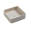 390X390X120Mm Square Above Counter Concrete Basin White Sandstone Pop Up Waste Included Basins