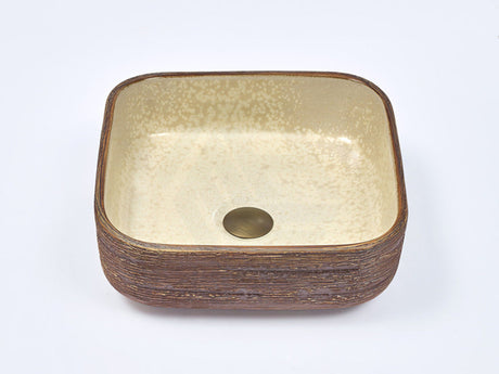390X390X140Mm Square Porcelain Above Counter Basin