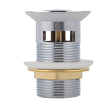 32/40Mm Solid Brass Basin Pop Up Waste With Overflow Chrome
