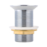 32/40Mm Chrome Solid Brass Basin Pop Up Waste No Overflow