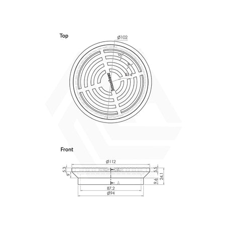 3Monkeez 112mm Round Drop in Stainless Steel Floor Waste (suits 100mm pipe)(Heel Proof)