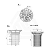 3Monkeez 100mm Round Stainless Steel Vinyl Floor Waste Arrestor (suits 100mm pipe)