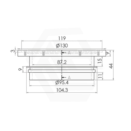 3Monkeez 130mm Round Stainless Steel Clear Out