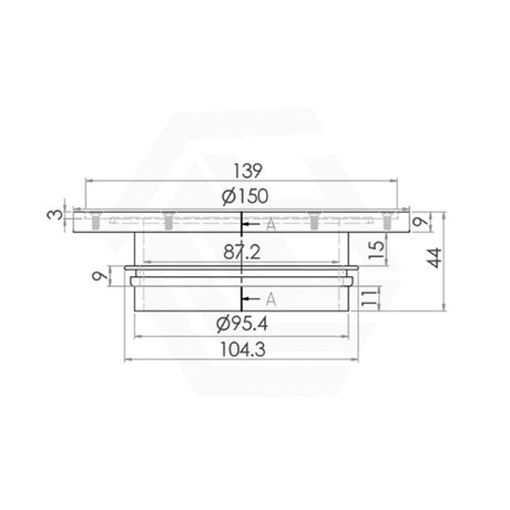 3Monkeez 150mm Round Stainless Steel Commercial Clear Out