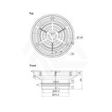 3Monkeez Commercial 150mm Stainless Steel 304/316 Round Floor Waste (suits 100mm pipe)
