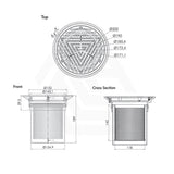 3Monkeez 200mm Round Vinyl Floor Waste Arrestor (suits 150mm pipe)