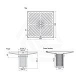 3Monkeez Stainless Steel 300mm Square Floor Waste Arrestor (suits 100mm pipe) (Heel Proof)
