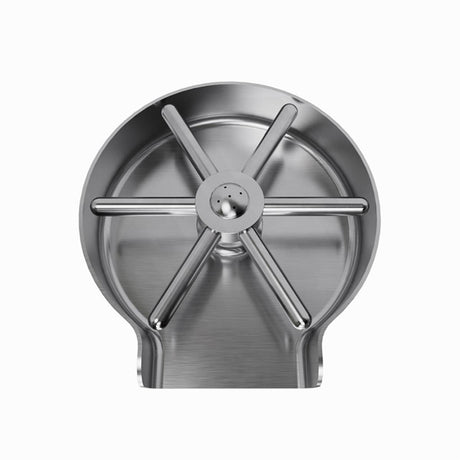 3Monkeez Stainless Steel Glass Rinser Bottle Washer with Round Drain Tray for Kitchen Sinks / Bar