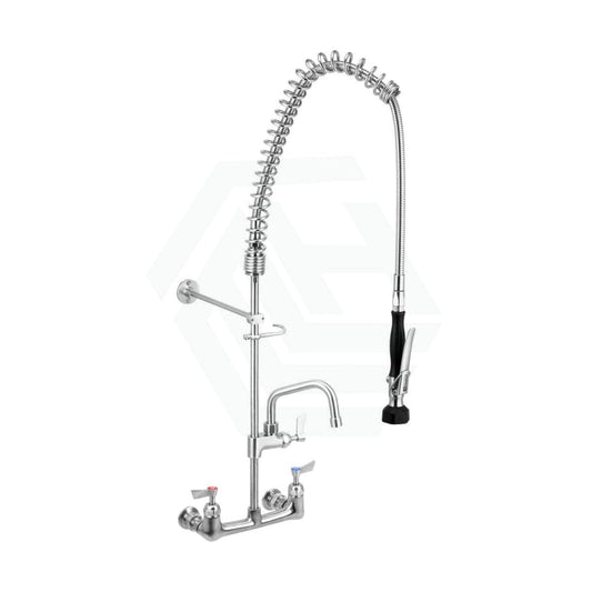 3Monkeez Stainless Steel Exposed Wall Mounted Pre Rinse Unit With Pot Filler 6 Commercial Tapware