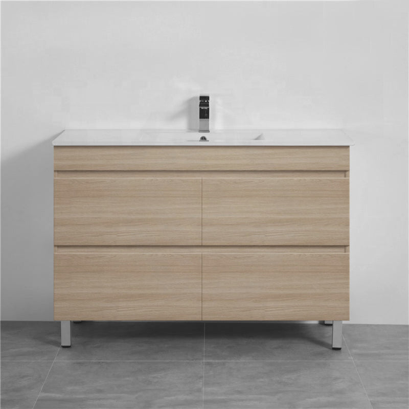 1200/1500/1800Mm 4-Drawer Bathroom Freestanding Leg Vanity Single/Double Multi-Colour Cabinet Only