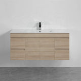 4-Drawer 2-Door Wall Hung Bathroom Floating Vanity Multi-Colour Cabinet Only Vanities