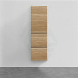 Tall Boy Wall Hung Vanity Drawer Door White Oak