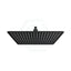 400Mm 16 Inch Stainless Steel Square Black Super-Slim Rainfall Shower Head Heads
