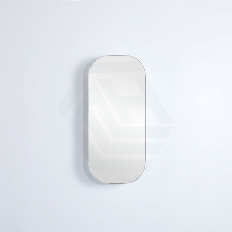 400Mm / 600Mm Matt White Pvc Shaving Cabinet Pencil Mirror Wall Hung For Bathroom