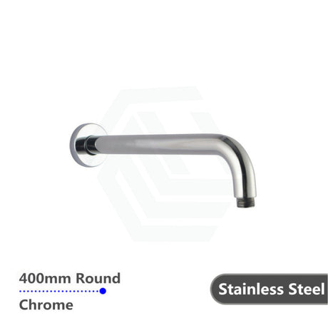 300/400mm Round Wall Mounted Shower Arm Chrome 400mm