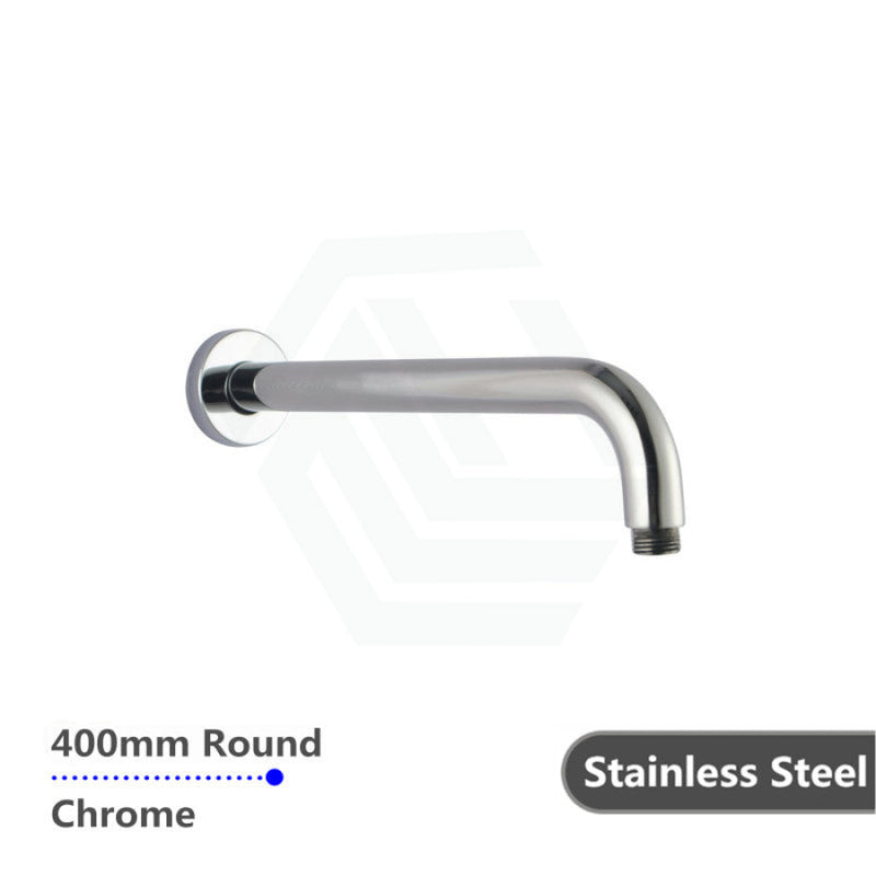 300/400Mm Round Wall Mounted Shower Arm Chrome 400Mm