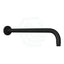 400mm Round Wall Mounted Shower Arm Matt Black Arms