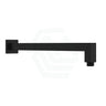 400mm Square Wall Mounted Shower Arm Matt Black Arms