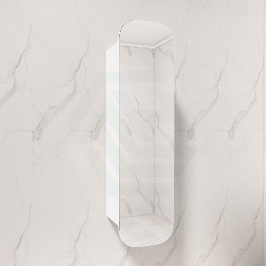 400X1500mm Wall Hung Pvc Shaving Cabinet Matt White Finish Pencil Mirror For Bathroom