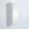 400X1500mm Wall Hung Pvc Shaving Cabinet Matt White Finish Pencil Mirror For Bathroom