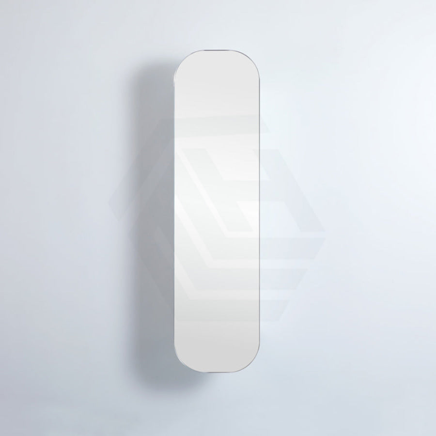 400X1500mm Wall Hung Pvc Shaving Cabinet Matt White Finish Pencil Mirror For Bathroom