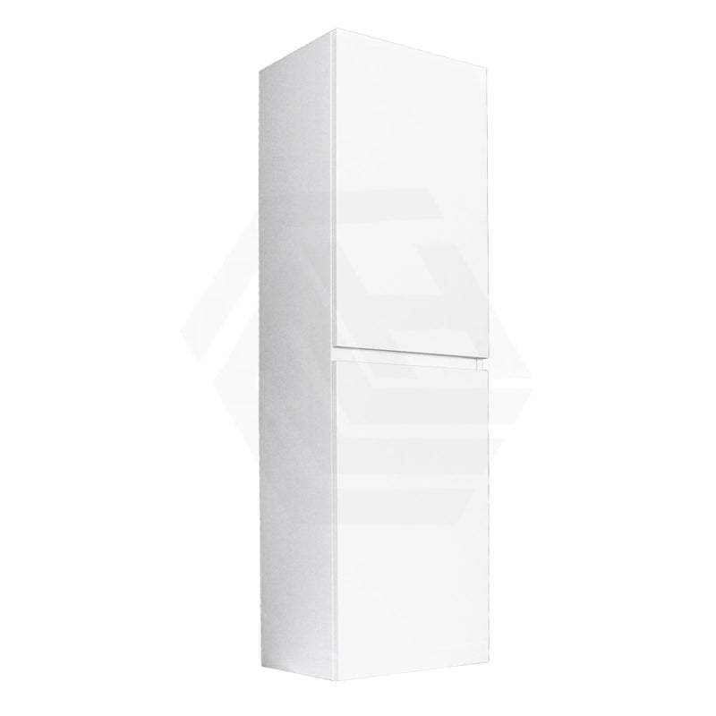 400X300X1350Mm Wall Hung Bathroom Vanity Tall Boy Gloss White Pvc Vacuum Filmed Mdf Board