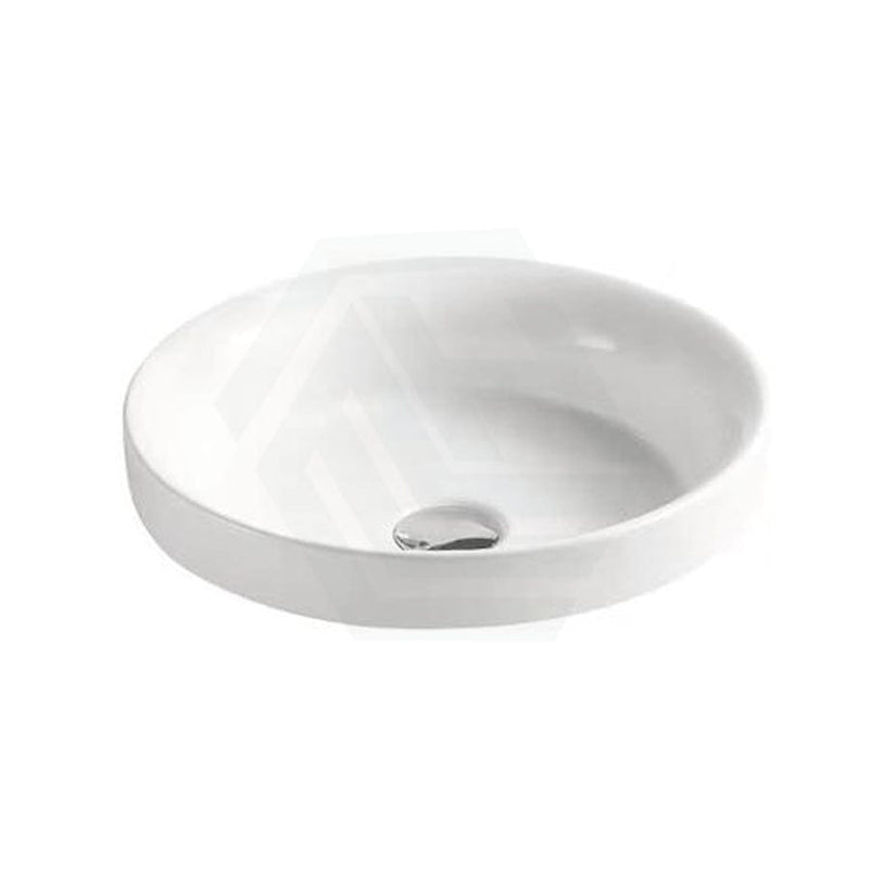 400X400X110Mm Inset Ceramic Basin Gloss White Round