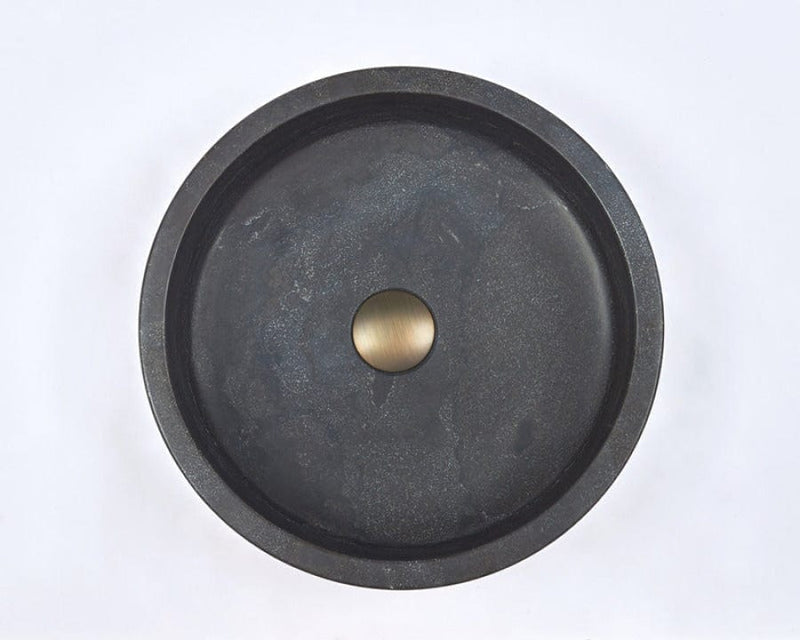 400X400X120Mm Round Above Counter Basin Nature Stone
