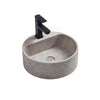 400X400X140Mm Round Above Counter Concrete Basin Burberry Stone Pop Up Waste Included Basins