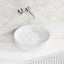 405X405X100Mm Round Above Counter Ceramic Basin Gloss White Basins