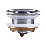 40Mm Chrome Mushroom Solid Brass Bathtub Pop Up Waste Drain No Overflow Wastes