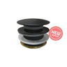 40Mm Matt Black Solid Brass Bathtub Mushroom Pop Up Waste Drain No Overflow Basin Wastes