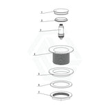 40mm Solid Brass Bathtub Pop Up Waste Drain No Overflow Chrome Finished Basin Wastes