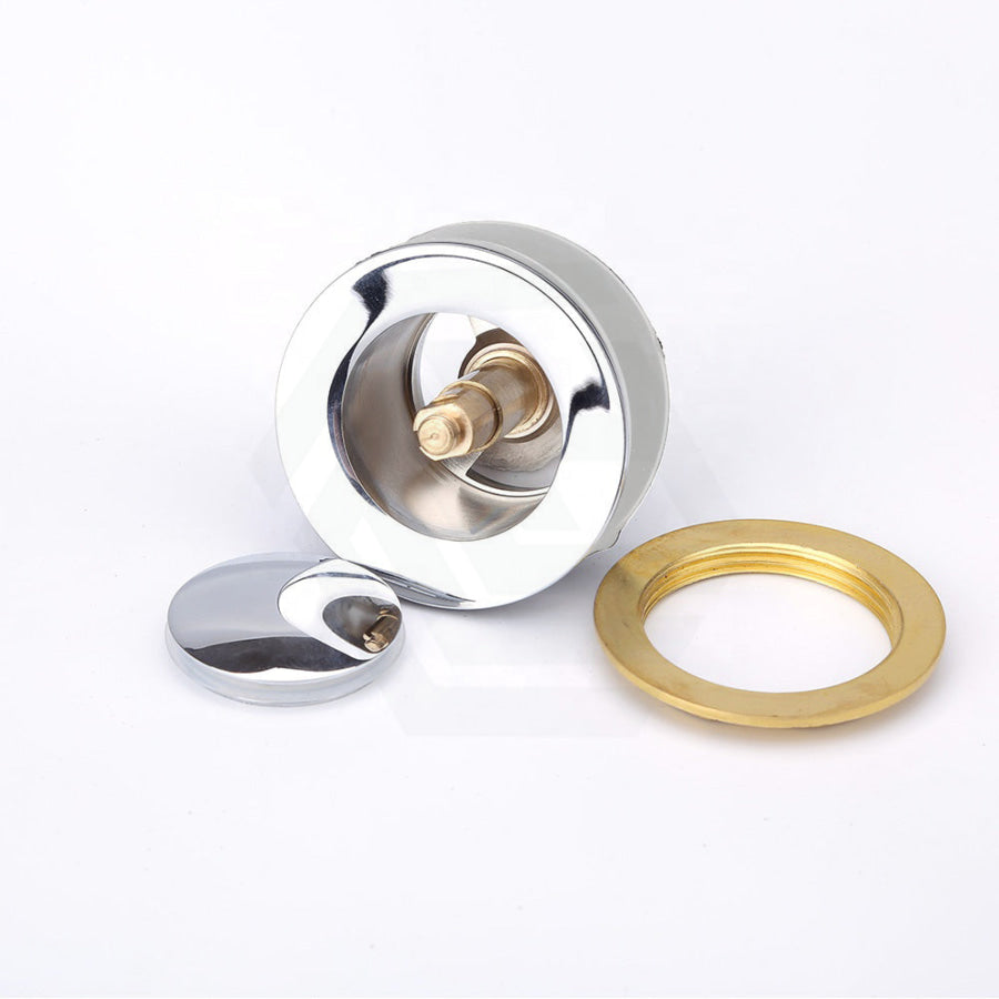 40mm Solid Brass Bath Tub Pop Up Waste Drain No Overflow Chrome Finished
